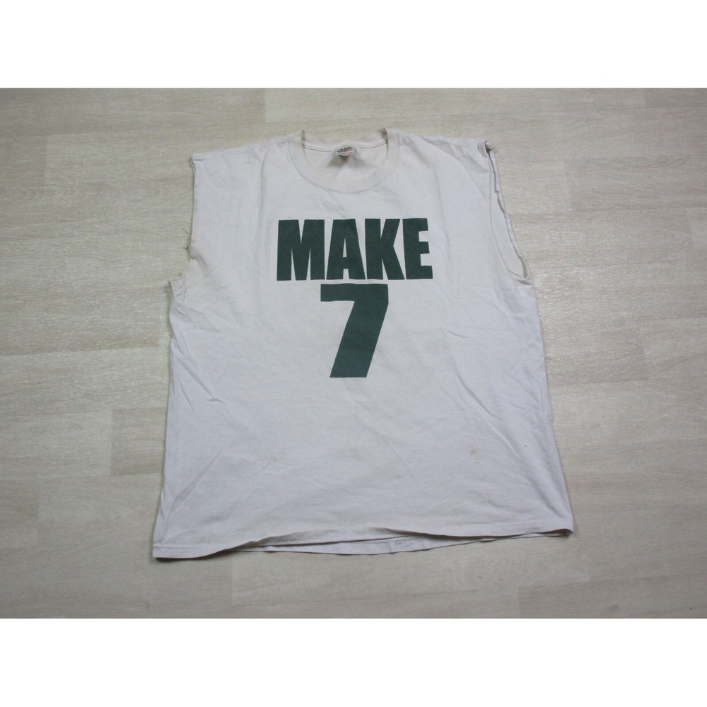 Vintage "Make 7 Up Yours" Mens XL Controversial Advertisement Soda T Shirt White
